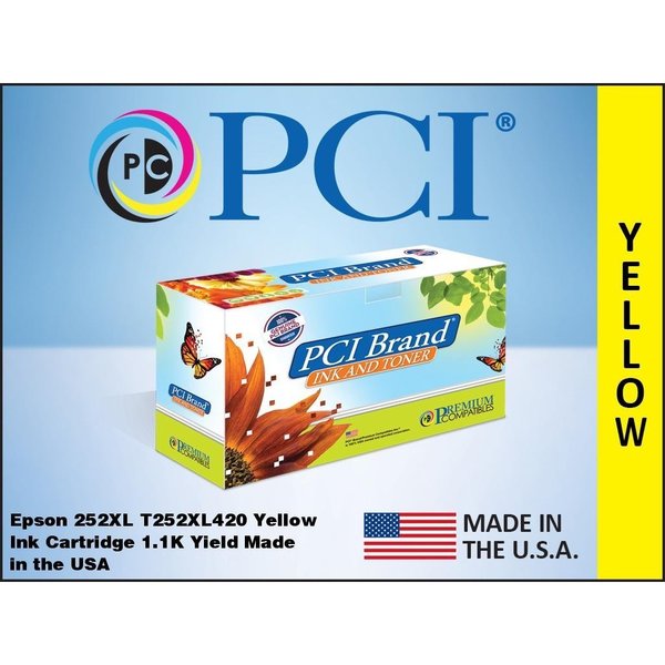 Pci Pci Epson T252Xl420 252Xl Yellow Inkjet Cartridge 1.1K High Yield For T252XL420-PCI